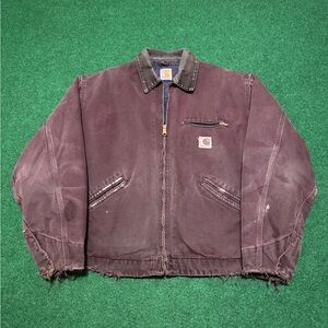 HOLY GRAIL Vintage 90s Carhartt Detroit Jacket, Purple Coat, Workwear Trendy XL